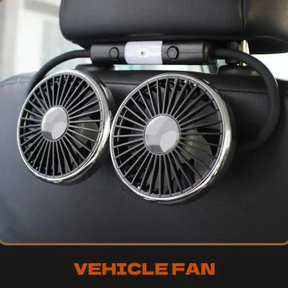 Car Clip Fan  LED 360° Rotatable Cooler Electrical Fan