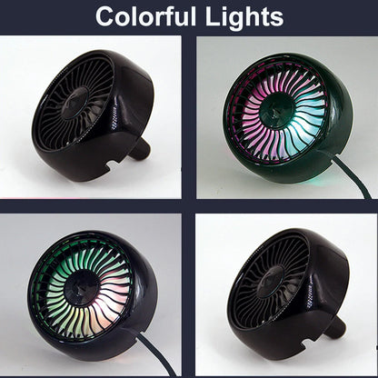 Car Fan USB Air Outlet  3 Speed Adjustment 360° Rotation