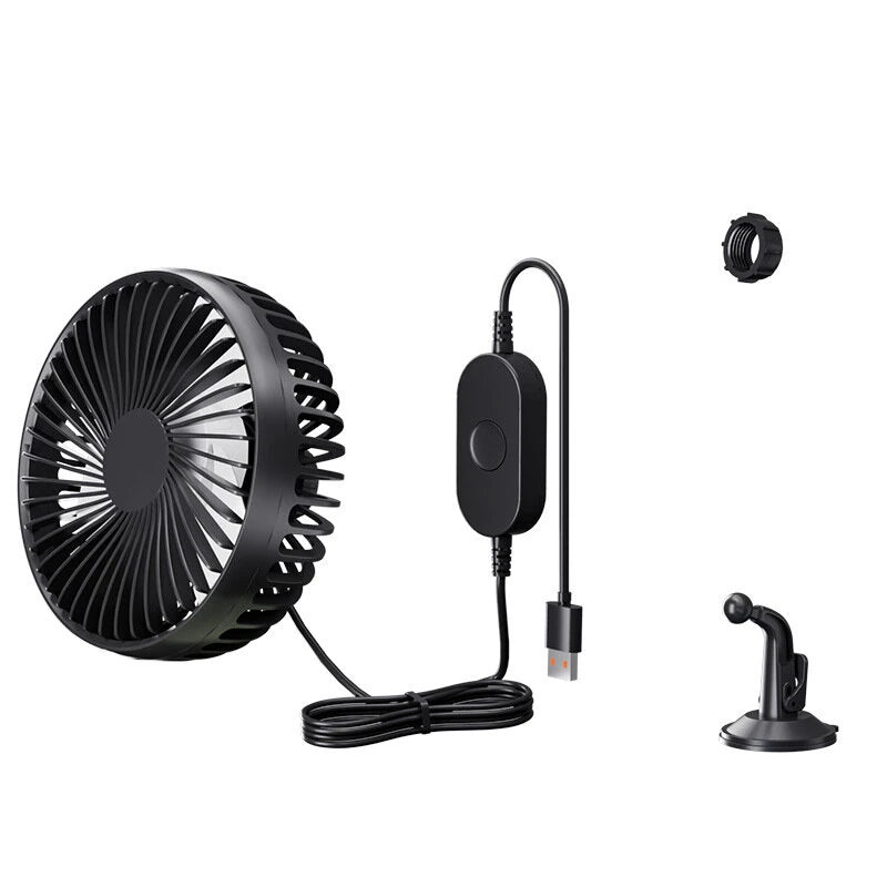 Car Cooling Fan 3Speed Air Circulator 12V/24V 360° Rotation