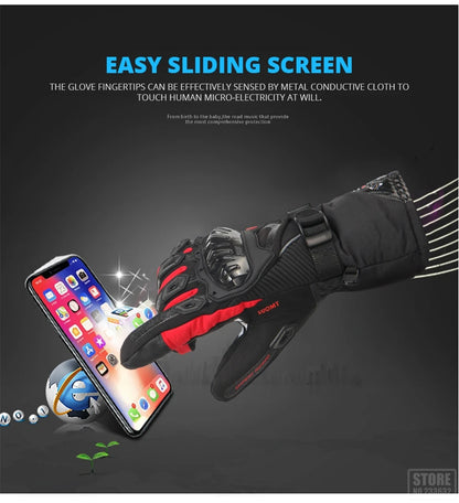 Motorcycle Waterproof Winter Warm Touch Screen Anti Slip Protective Gloves