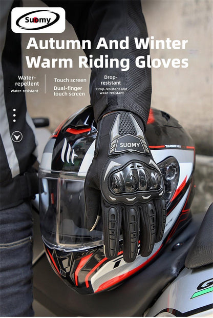 Motorcycle Skiing Winter Riding Warm Shockproof Slip-Resistant Gloves