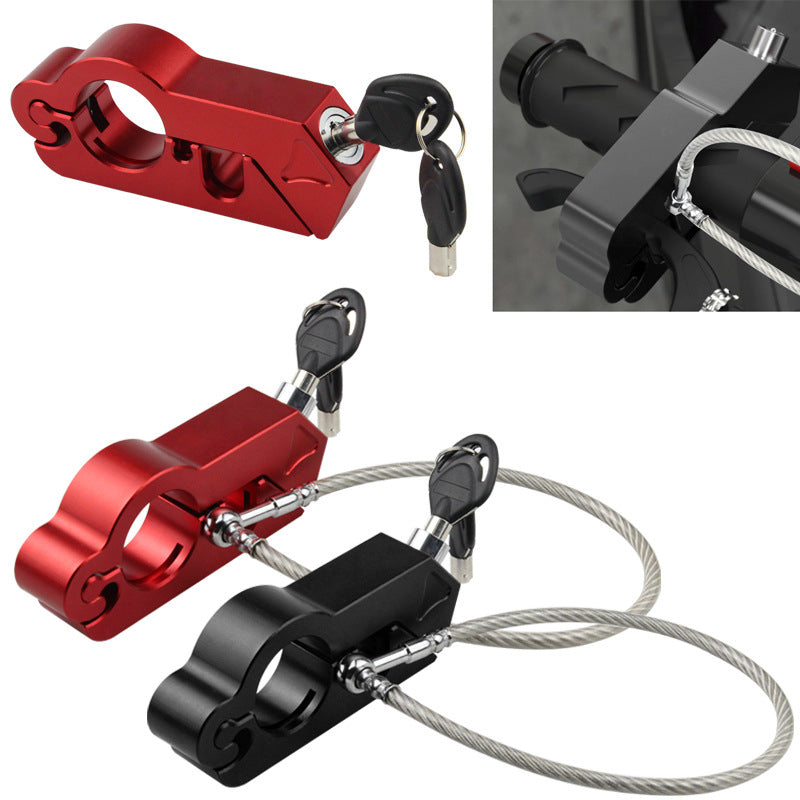 Motorcycle Handlebar Helmet Lock Aluminum Alloy Anti Theft Lock Safety Lock for Street Motor Scooters