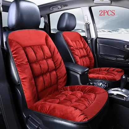 Car Winter Thicked Plush Quilting Plaid Soft Comfortable Warm Cushion