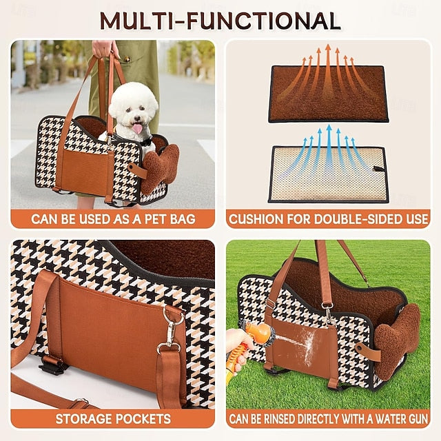 Car Pet Dog Foldable Center Console Armrest Safety Seat