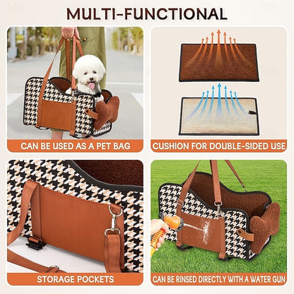 Car Pet Dog Foldable Center Console Armrest Safety Seat