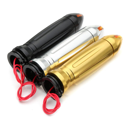 Motorcycle Aluminum Hand Grips Turn Signal Light for Harley/Yamaha/Honda/Suzuki 7/8inch
