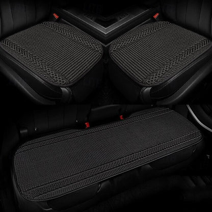 Universal Car Seat Cushion Covers 3-Piece Set Breathable Cooling Woven Seat Protectors