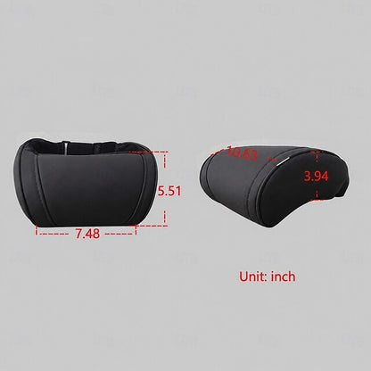 Genuine Leather Hanging Car Seat Pillow Neck Support Headres