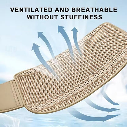 Universal Car Seat Cushion Covers 3-Piece Set Breathable Cooling Woven Seat Protectors