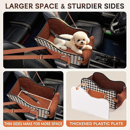 Car Pet Dog Foldable Center Console Armrest Safety Seat