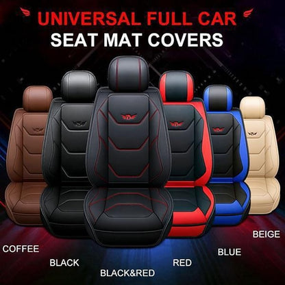 Universal 5D PU Leather Front Car Seat Cushion Mat Waterproof Breathable Protector