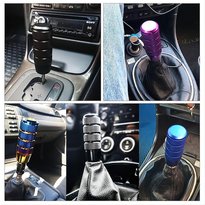 Universal Non-Slip Aluminum Matte JDM Knurled Shift Knob GM Manual Transmission