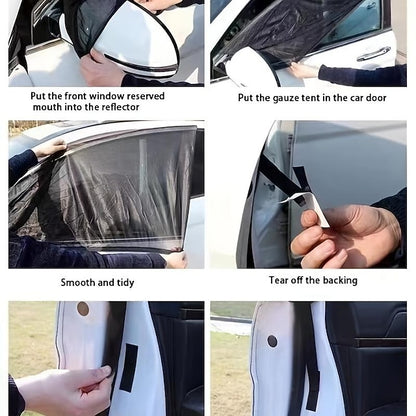 4 Pcs/set Car Window Anti-Mosquito Curtain Sunshade Privacy Protection