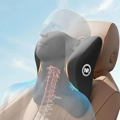 2 PCS Car Headrest Lumbar Support Memory Foam Neck Backrest Cushion