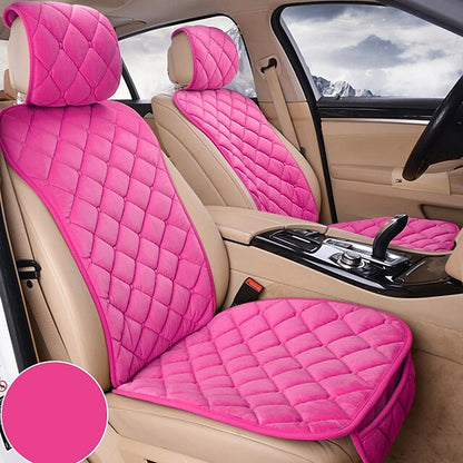 2PCS Universal Flocking Car Seat Cover Four Season Easy Install Interior Protector