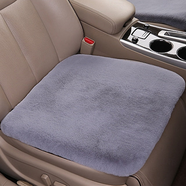 Car Multicolor Plush Rabbit Fur Winter Warm Thick Wool Seat Cushion