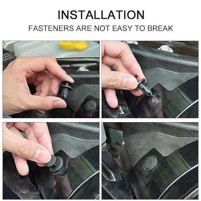 190Pcs Universal Plastic Fender Trim Panel Clips Set Bumper Fasteners Push Pin Rivets Retainer Kit Car Replacement