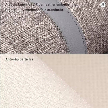3-Piece Universal Car Seat Covers Full Set Breathable Linen Seat Cushion