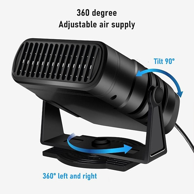 2 IN 1 Car Heater 12V/24V Electric Cooling Heating Defroster Fan
