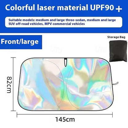 Laser Reflective Car Windshield Sun Shade for Front Window UV Rays Blocks