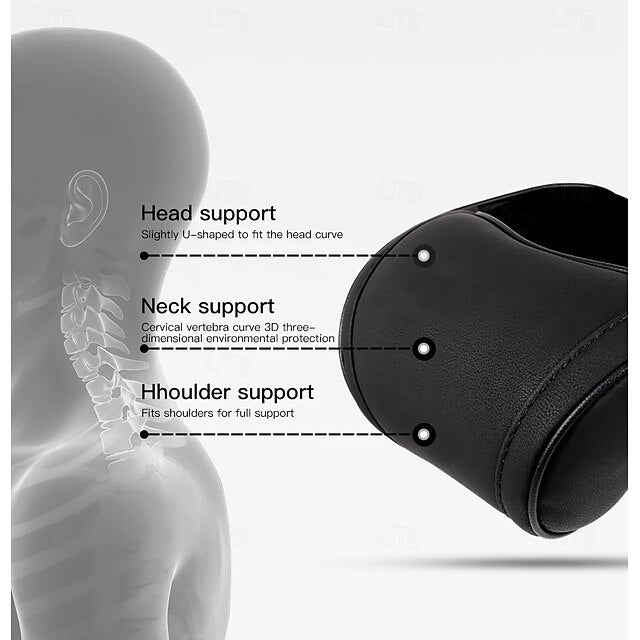 Genuine Leather Hanging Car Seat Pillow Neck Support Headres