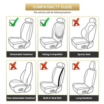 Universal 5D PU Leather Front Car Seat Cushion Mat Waterproof Breathable Protector