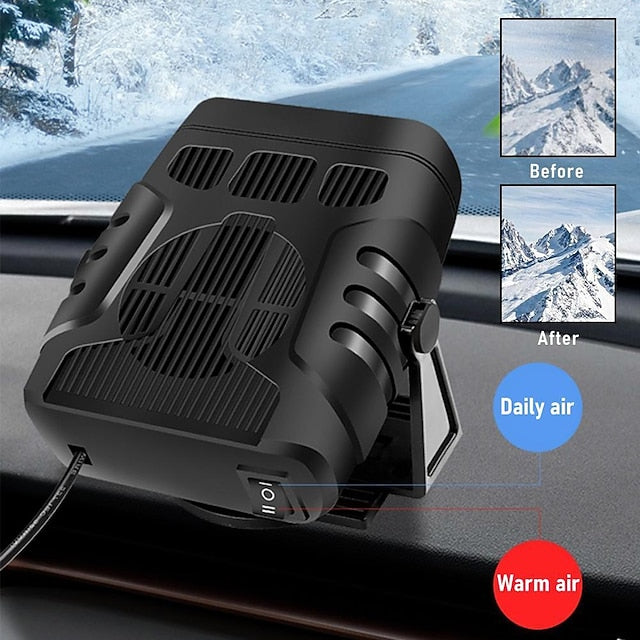 2 IN 1 Car Heater 12V/24V Electric Cooling Heating Defroster Fan