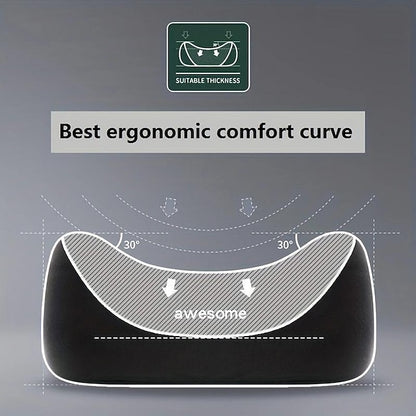 Car Seat Headrest Back Support Pad Soft Memory Pillow Lumbar Cushion 2 Pcs/set