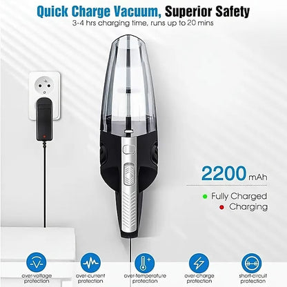 Portable Handheld Rechargeable Wireless Quick Charge Car Vacuum Cleaner