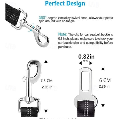 Dog Adjustable Elastic Durable Dog Car Seat Belt