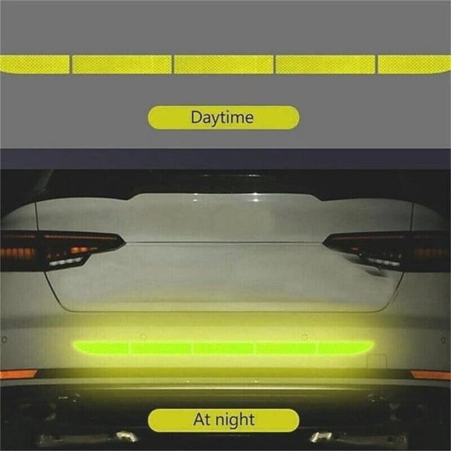 5pcs/set Car Reflective Stickers Waterproof Warning Decals Stickers