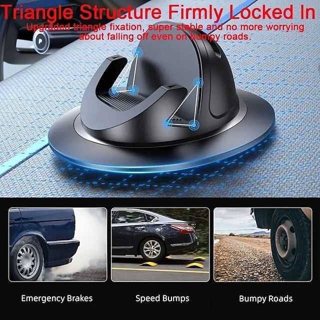 Car Mount Dashboard 360 Rotating Silicon Anti-Slip Desktop Phone Stand Holder