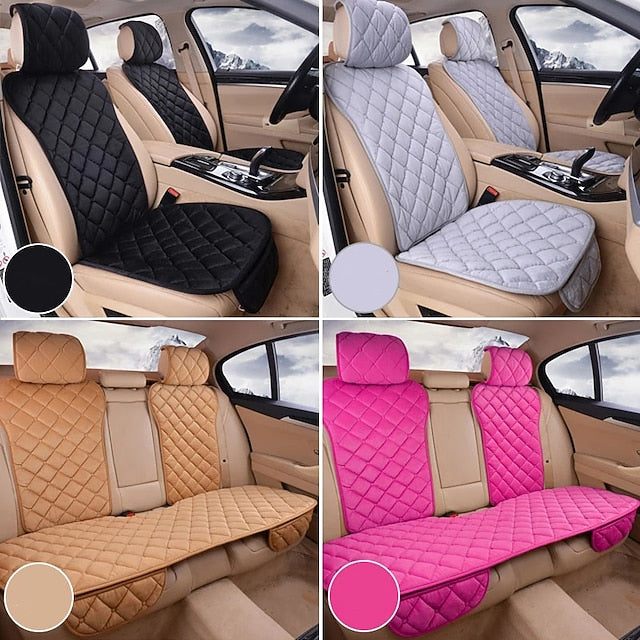 3 Pcs/set Car Seat Cover Set Universal Plush Seat Cushion Protector Mat