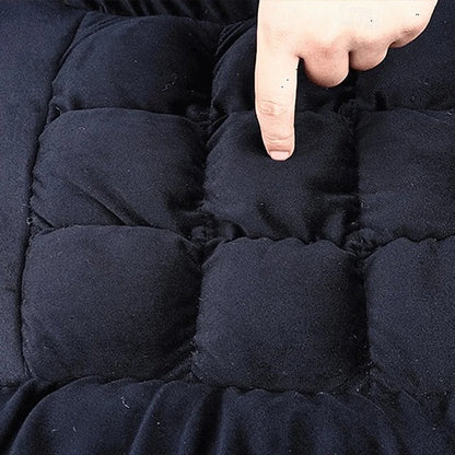Car Winter Thicked Plush Quilting Plaid Soft Comfortable Warm Cushion