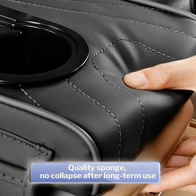 Car Central Console Armrest Heightening Pad Cushion With 2 Cup Holder  4 In 1