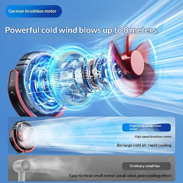 Car Fan 5V USB Small Clip  for Front/Rear Seat Rechargeable 2000mAh