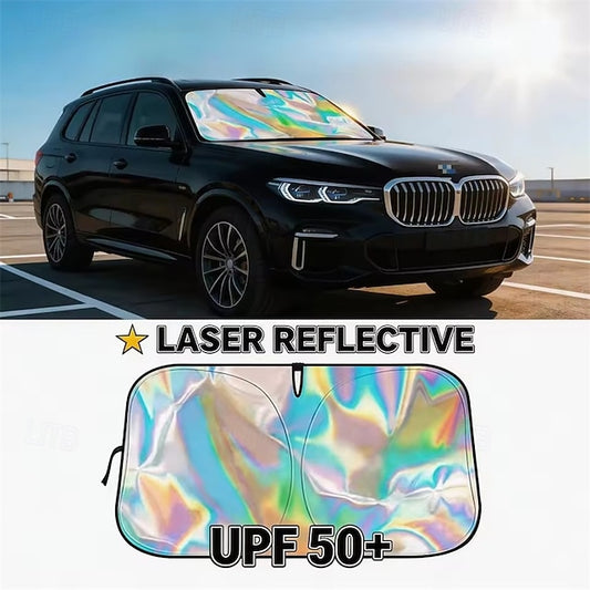 Laser Reflective Car Windshield Sun Shade for Front Window UV Rays Blocks