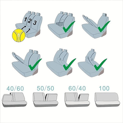 9 Pcs/Set Universal PU Leather Car Seat Covers Set Full Coverage Seat Protector