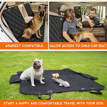 Car Seat Back Cushion for Dogs Pet Waterproof Bench Non-Slip Rear Seat
