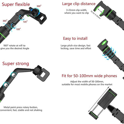 Car Rearview Phone Holder Universal 360 Degrees Rotating Mount Holder