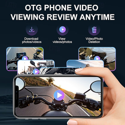 Q27 Motorcycle Bluetooth Wireless Intercom Headset with 720P HD Camera