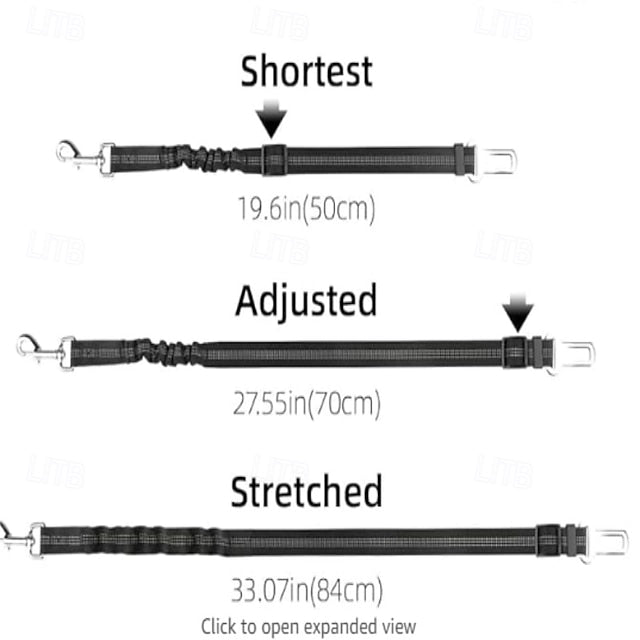 Dog Adjustable Elastic Durable Dog Car Seat Belt
