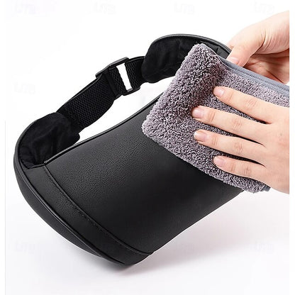 Genuine Leather Hanging Car Seat Pillow Neck Support Headres