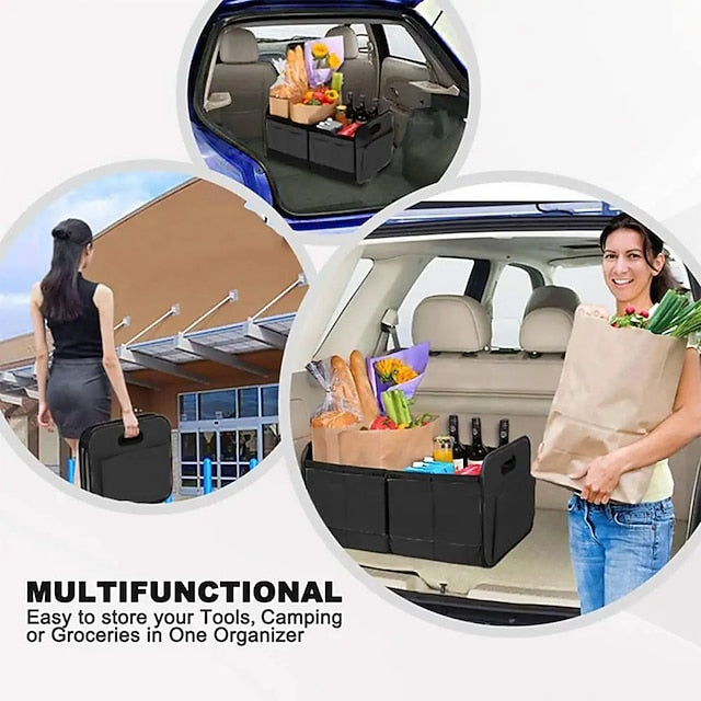 Car Trunk Collapsible Multi-Compartment Foldable Waterproof Organizers