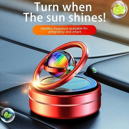 Car Solar Air Freshener Rotable Aromatherapy Diffuser Car Decoration