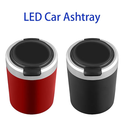 Portable Auto LED Ashtray Styling Smokeless Ash Tray Organizer For AUDI