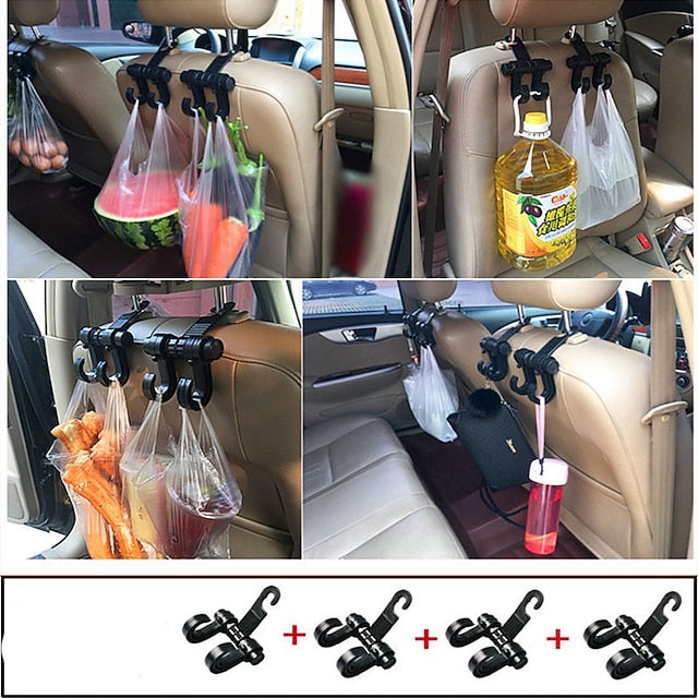 5 Pcs/set Universal Car Seat Back Storage Hook Sundries Holder Multifunction Organizer