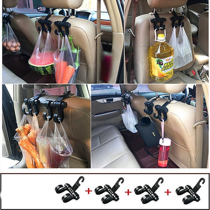 5 Pcs/set Universal Car Seat Back Storage Hook Sundries Holder Multifunction Organizer