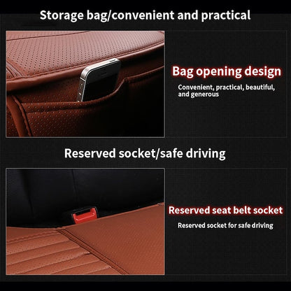 Car Seat Cushion Universal 5D Charcoal Leather Breathable Seat Protector