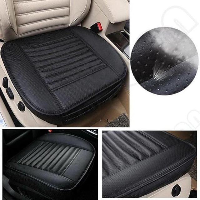 Car Seat Cushion Universal 5D Charcoal Leather Breathable Seat Protector
